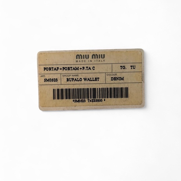 Miu Miu Vintage Blue Trifold Wallet - Picture 3 of 6